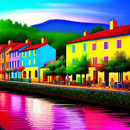 Colorful Village Midjourney Prompts - Create your own vibrant scenes with our customizable prompts! - Socialdraft