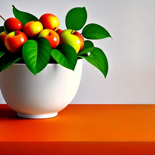 Orange Ceramic Fruit Bowl Midjourney Creation to Enhance Your Kitchen Decor - Socialdraft