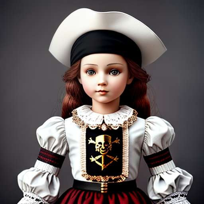 Pirate Doll Portrait: Customizable Midjourney Prompt for Unique Art Prints - Socialdraft