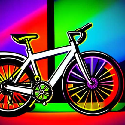 "Customizable Midjourney Bike Neon Cartoon Art Prompt" - Socialdraft