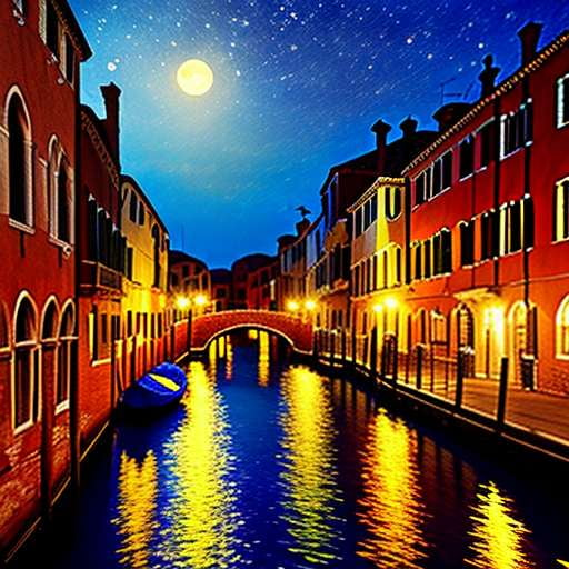 "Midjourney Moonlit Canal Ride" Prompt - Create Stunning Canal Scene with Text-to-Image Model - Socialdraft
