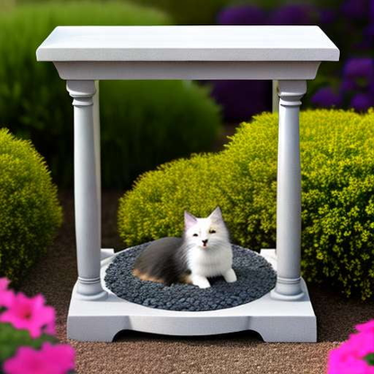 Pet Memorial Garden Stone Midjourney Creation - Customizable and Personalized - Socialdraft