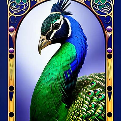 Peacock Majesty Midjourney Prompt - Text-to-Image Art Generator - Socialdraft