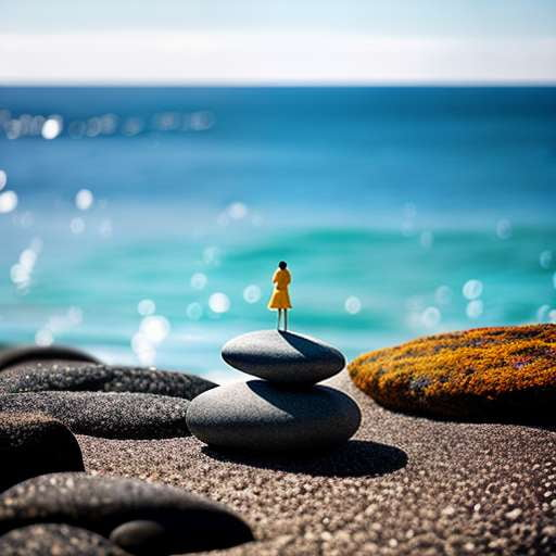 Beach Rocks Balance Midjourney Prompt - Customizable Image Generation - Socialdraft