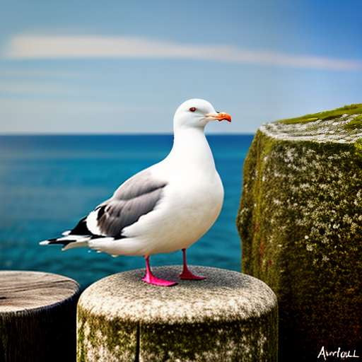 Cheerful Gull Midjourney Portrait Prompt - Create Your Own Custom Gull Art! - Socialdraft