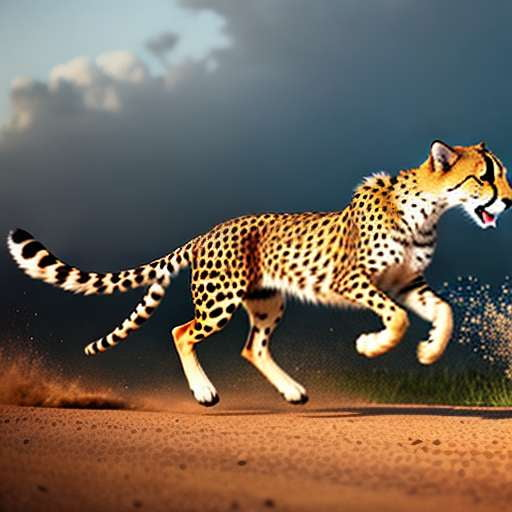 Cheetah Chase Midjourney Prompt - Customizable Animal Art Creation - Socialdraft