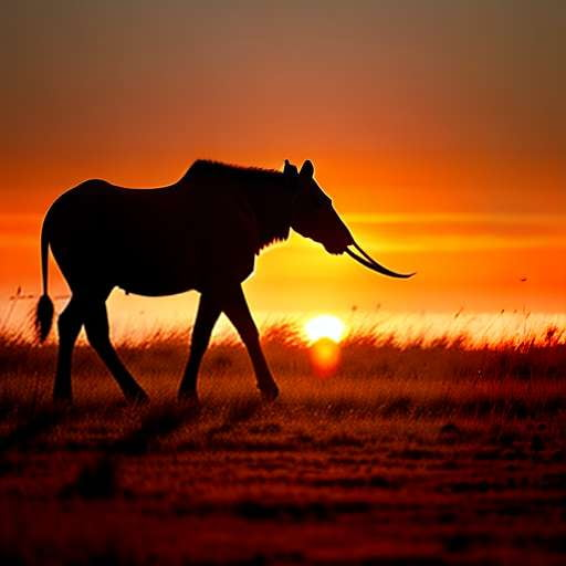 "Wildlife Safari Silhouette" Midjourney Image Prompt - Socialdraft