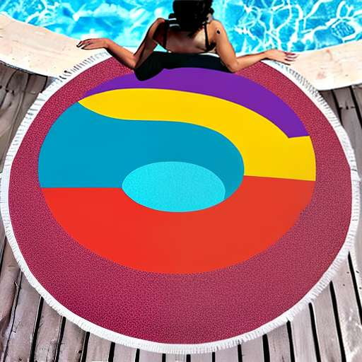 Beach Towel Midjourney Creation - Customizable and Unique Designs - Socialdraft