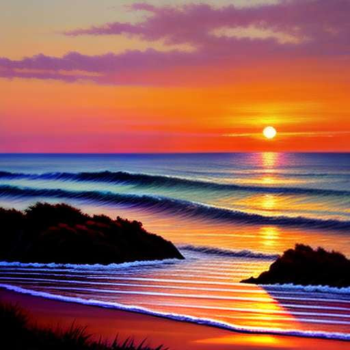Seaside Sunset Midjourney Prompt - Create Your Own Stunning Beachscape - Socialdraft