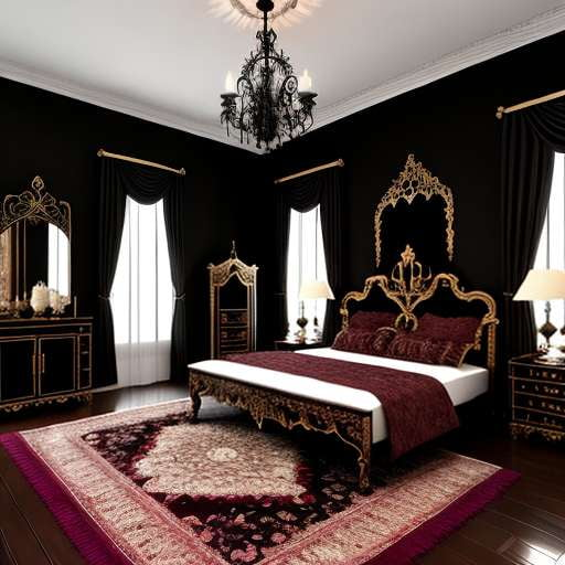 Gothic Dream Bedroom Midjourney Prompt - Customizable and Unique - Socialdraft