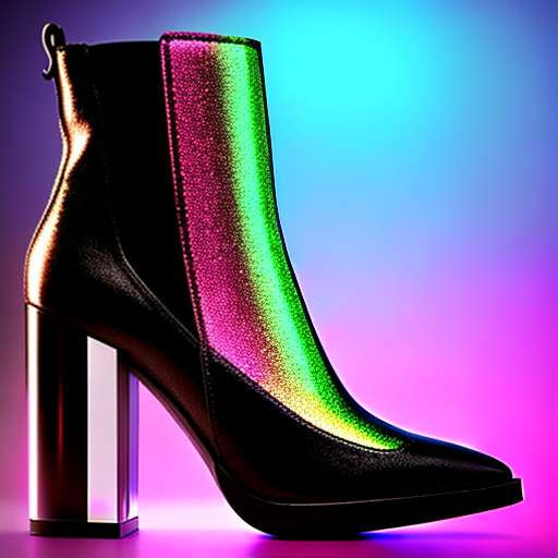 Glittery Ankle Booties Midjourney Creation for Custom Shoes - Socialdraft