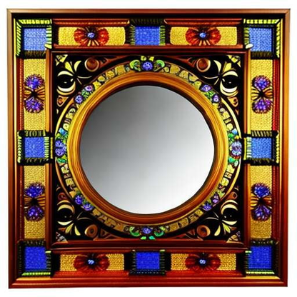 Bohemian Mosaic Mirror Midjourney Creation - Socialdraft