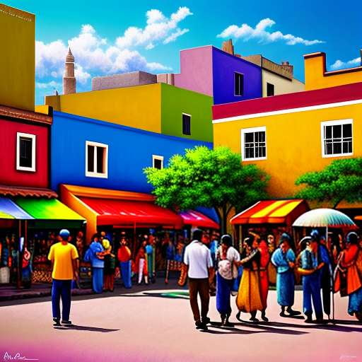 Latin American Street Scene Midjourney Prompt: Create Your Own Vibrant Cityscape - Socialdraft