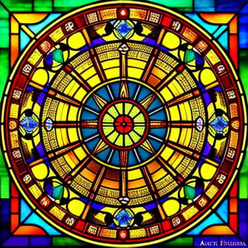 Stunning Stained Glass Zodiac Wheel Midjourney Prompt for DIY Art Projects - Socialdraft