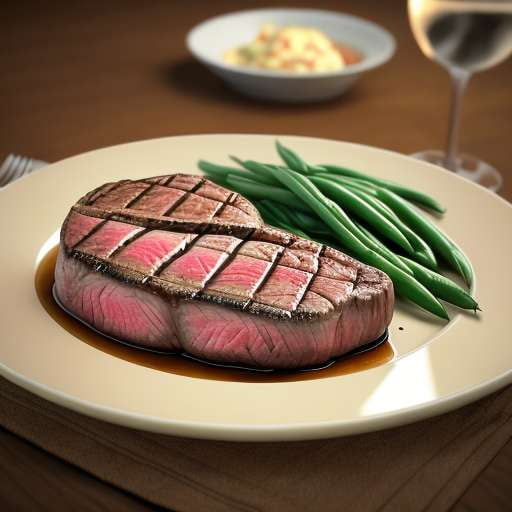 Midjourney Photorealistic Steak Dinner with Green Beans Prompt - Socialdraft