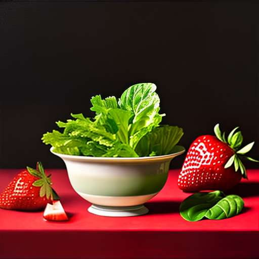 "Strawberry Caesar Salad" Midjourney Prompt: Unique Customizable Recipe Imagery - Socialdraft