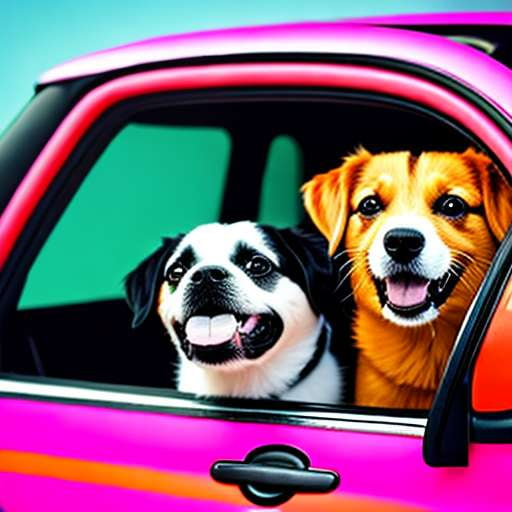 Pet Carpooling Midjourney Prompt: Customizable Pet-Safe Transportation Images - Socialdraft