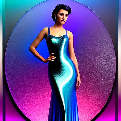 Holographic Evening Gown Midjourney Prompt - Create Your Own Unique Design - Socialdraft