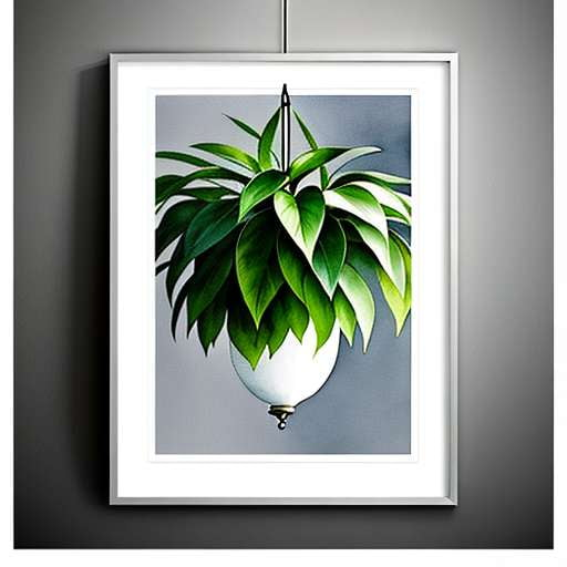 "Hanging Plant Portrait" Midjourney Prompt - Customizable Text-to-Image Creation - Socialdraft