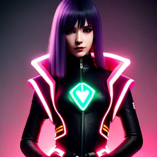 "Cyber Fashionista" - Customizable Midjourney Prompt for Digital Cyberpunk Fashion Art - Socialdraft