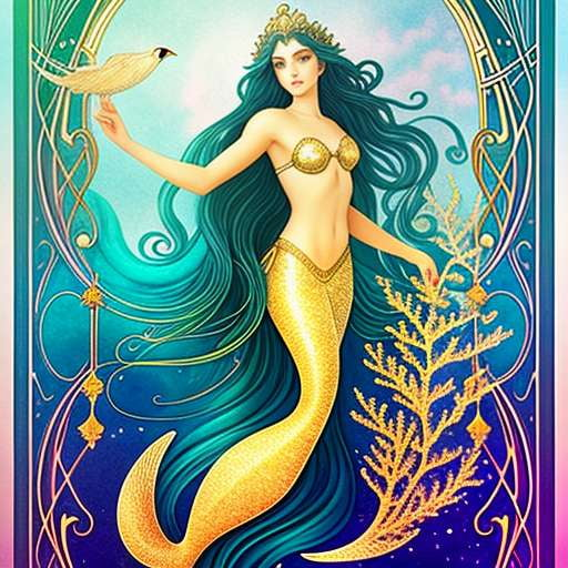 "Create Your Own Mermaid: Customizable Midjourney Prompt for Unique Mermaid Designs" - Socialdraft