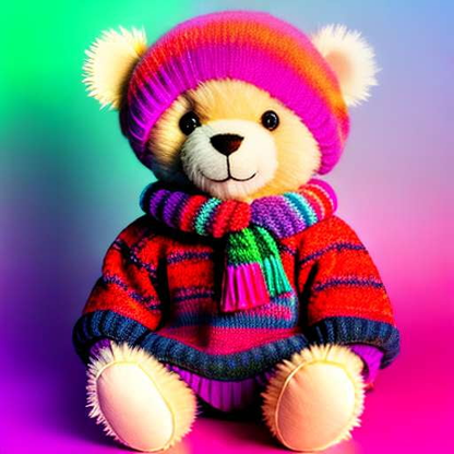 Teddy Bear Sweater Midjourney Prompt - Customizable Text-to-Image Prompt for DIY Sweater Design - Socialdraft