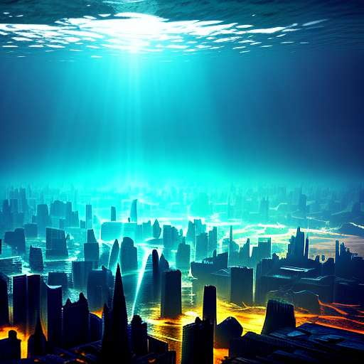 Drowned Metropolis - Midjourney Prompt for Epic Underwater Worlds - Socialdraft