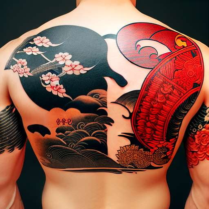 AI Art Generator: Full sleeve japanese traditional tattoo yakuza