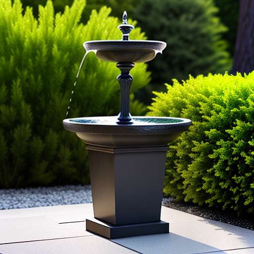 Solar Midjourney Urn Fountain with Cascading Bowls - Customizable Text-to-Image Prompt - Socialdraft