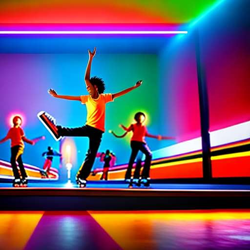 Roller Skating Line Dance Midjourney Prompt - Customizable Image Generation - Socialdraft