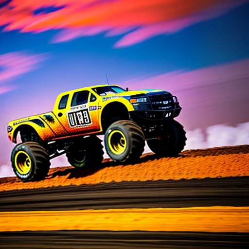 Monster Truck Portrait Midjourney Prompt - Personalized Text-to-Image Creation - Socialdraft