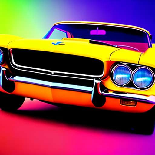 Colorful Car Portrait Midjourney Prompt - Personalize Your Ride - Socialdraft
