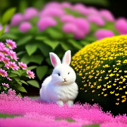 "Summer Garden Bunny" Midjourney Prompt - Customizable Text-to-Image Creation - Socialdraft