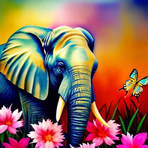 Elephant and Butterfly Midjourney Prompt for Unique and Custom Image Generation - Socialdraft