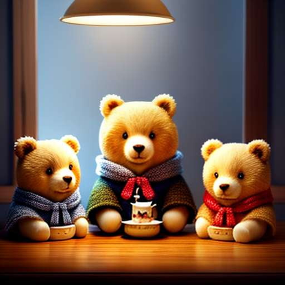 Goldilocks and the Three Bears Portrait - Midjourney Image Prompt - Socialdraft