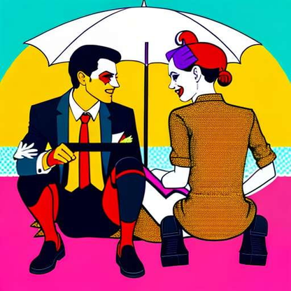 "Harley Quinn and Joker's Beach Honeymoon" Midjourney Image Prompt - Socialdraft