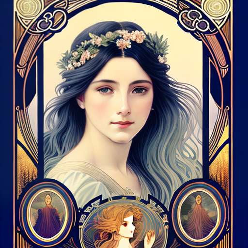 Nature Goddess Portrait Midjourney Prompt - Customizable and Unique Illustration Template for Art Projects - Socialdraft