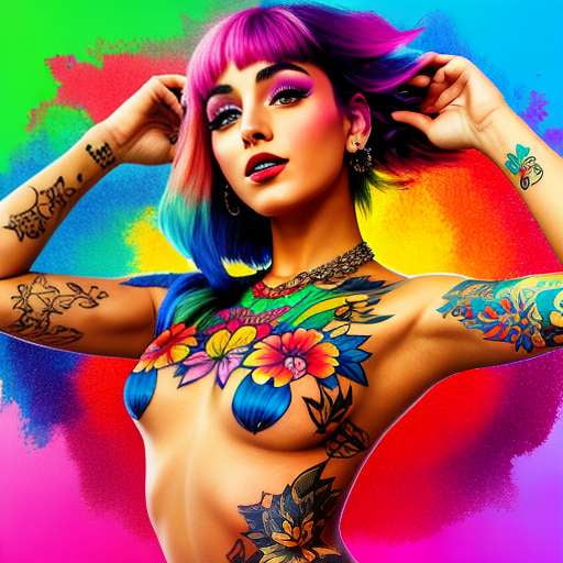 Bright and Bold Midjourney Prompts for Tattooed Girls - Customizable Text-to-Image Artwork - Socialdraft