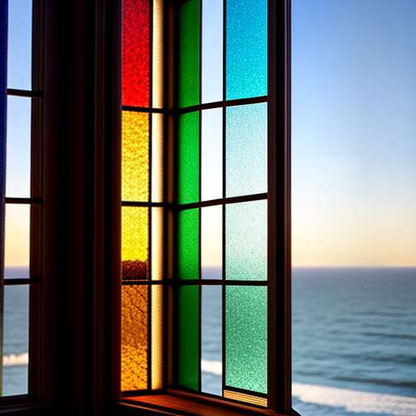 "Coastal Lighthouse" Stained Glass Midjourney Prompt - Socialdraft