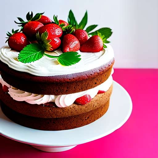 Keyword rich title: Dairy-Free Strawberry Time Travel Cake Midjourney Prompt - Customizable Recipe Design - Socialdraft