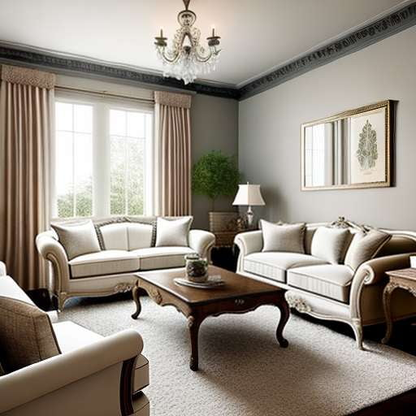 French Provincial Living Room Midjourney Prompt - Customizable Text-to-Image Creation - Socialdraft