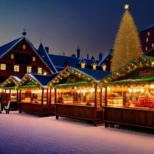 Christmas Market Midjourney Prompt - Festive and Cozy Holiday Decor Inspiration - Socialdraft