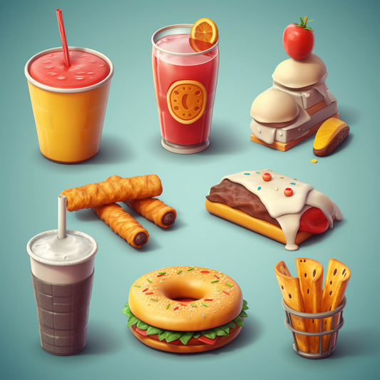 3d Food Icons