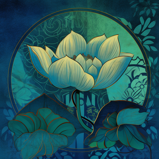 "Blue Lotus" - Midjourney CD Cover Art Prompt