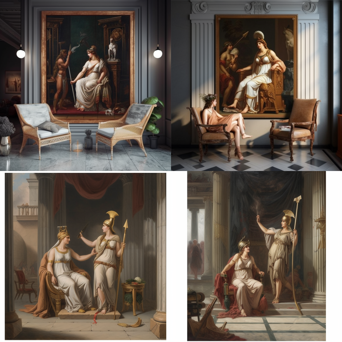 Greek God Painted Portraits