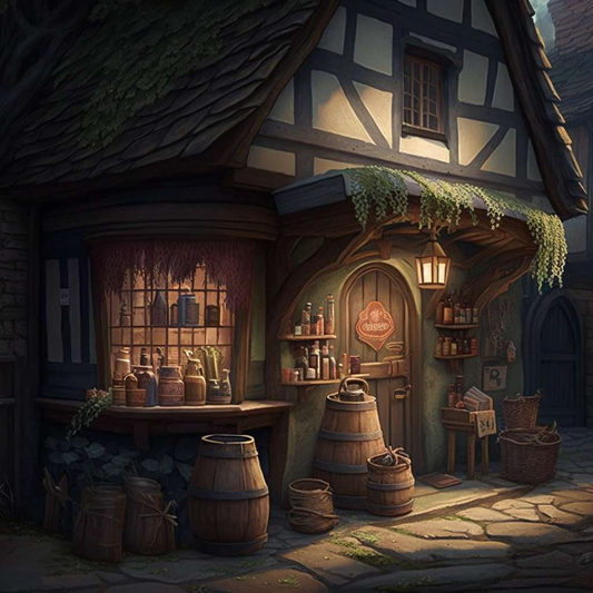 Medieval Shops Illustrations - Socialdraft