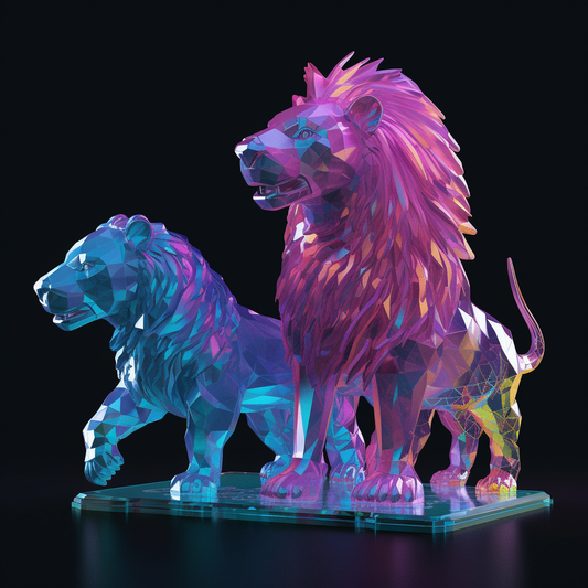 Neon Crystal Animal 3D Prompts for Custom Creation