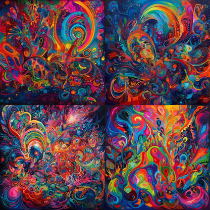 Midjourney Psychedelic Canvas Art - Text-to-Image Prompts