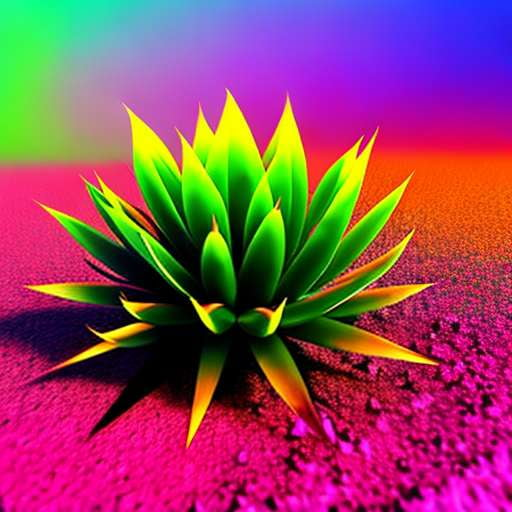 "Flaming Neon Cactus" Midjourney Prompt - Customizable Text-to-Image Model - Socialdraft