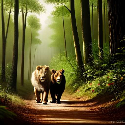 Lion versus Bear: Midjourney Image Creation Prompt - Socialdraft